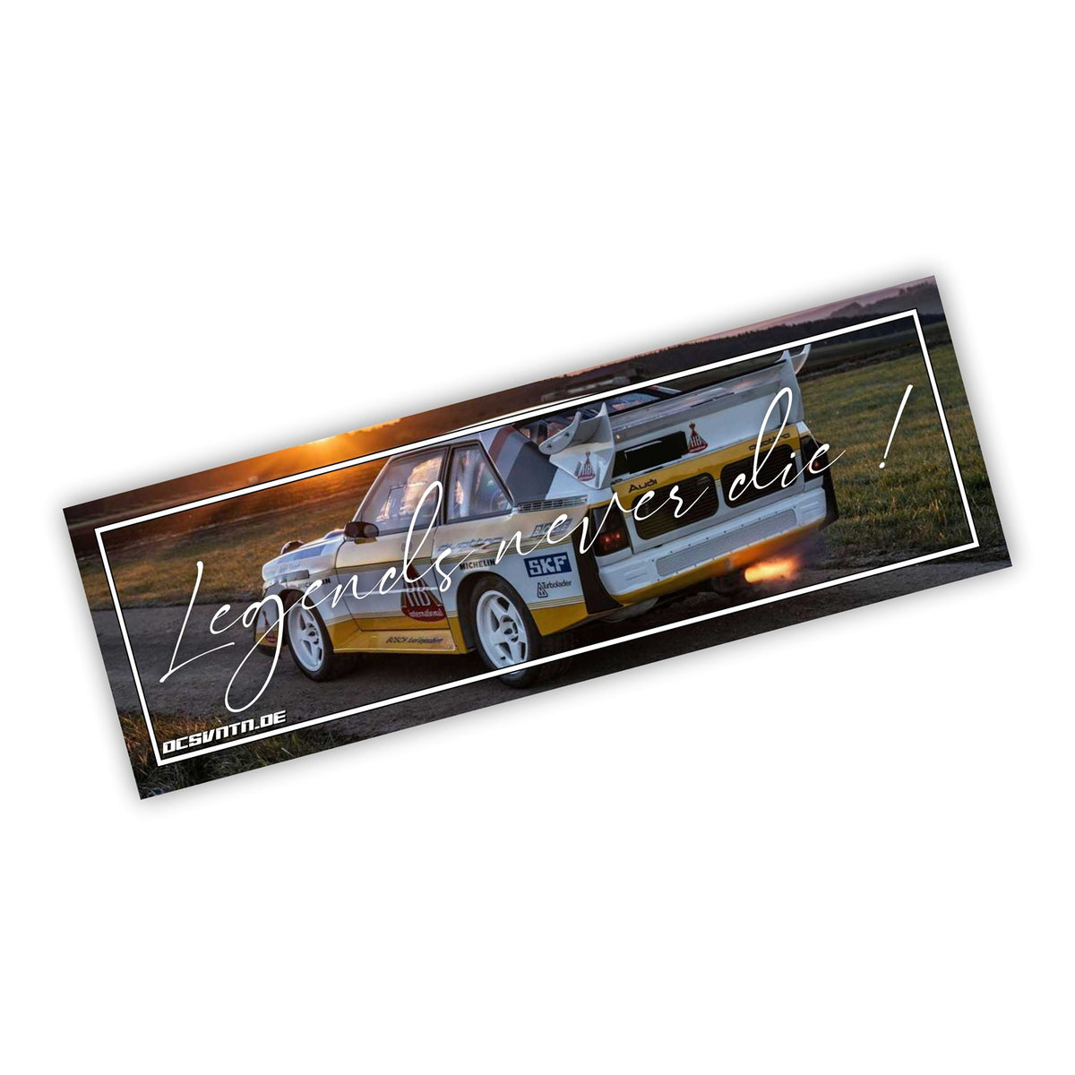 Audi Urquattro Legends never die Slapsticker