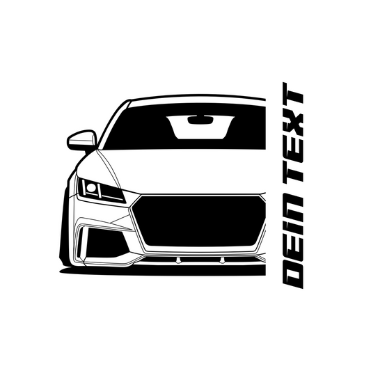 2. Audi TT RS FV T-Shirt mit personalisierbarem Seitenschriftzug für Audi Fans