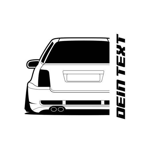 2. Audi RS4 B5 T-Shirt mit personalisierbarem Seitenschriftzug für Audi Fans