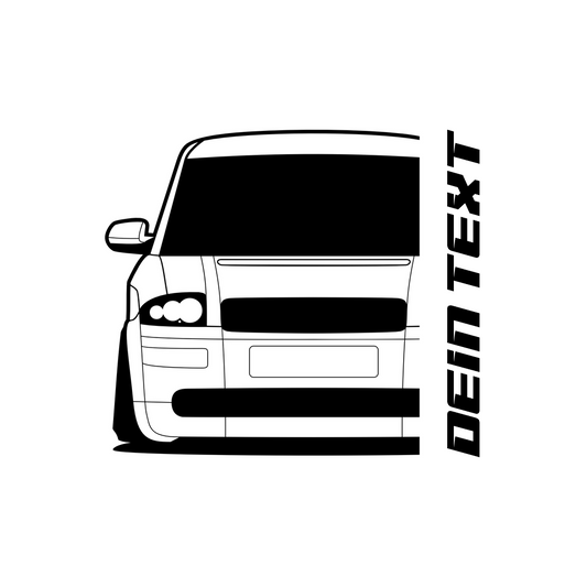 Audi A2 T-Shirt mit personalisierbarem Seitenschriftzug für Audi Fans