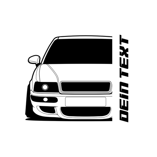 2. Audi 80 RS2 B4 T-Shirt mit personalisierbarem Seitenschriftzug für Audi Fans
