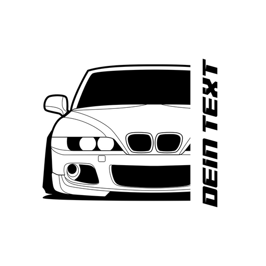 BMW Z3 M E36/7 T-Shirt mit personalisierbarem Seitenschriftzug für BMW Fans