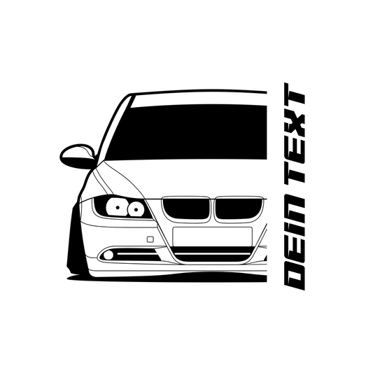BMW E90 3er T-Shirt mit personalisierbarem Seitenschriftzug für BMW Fans