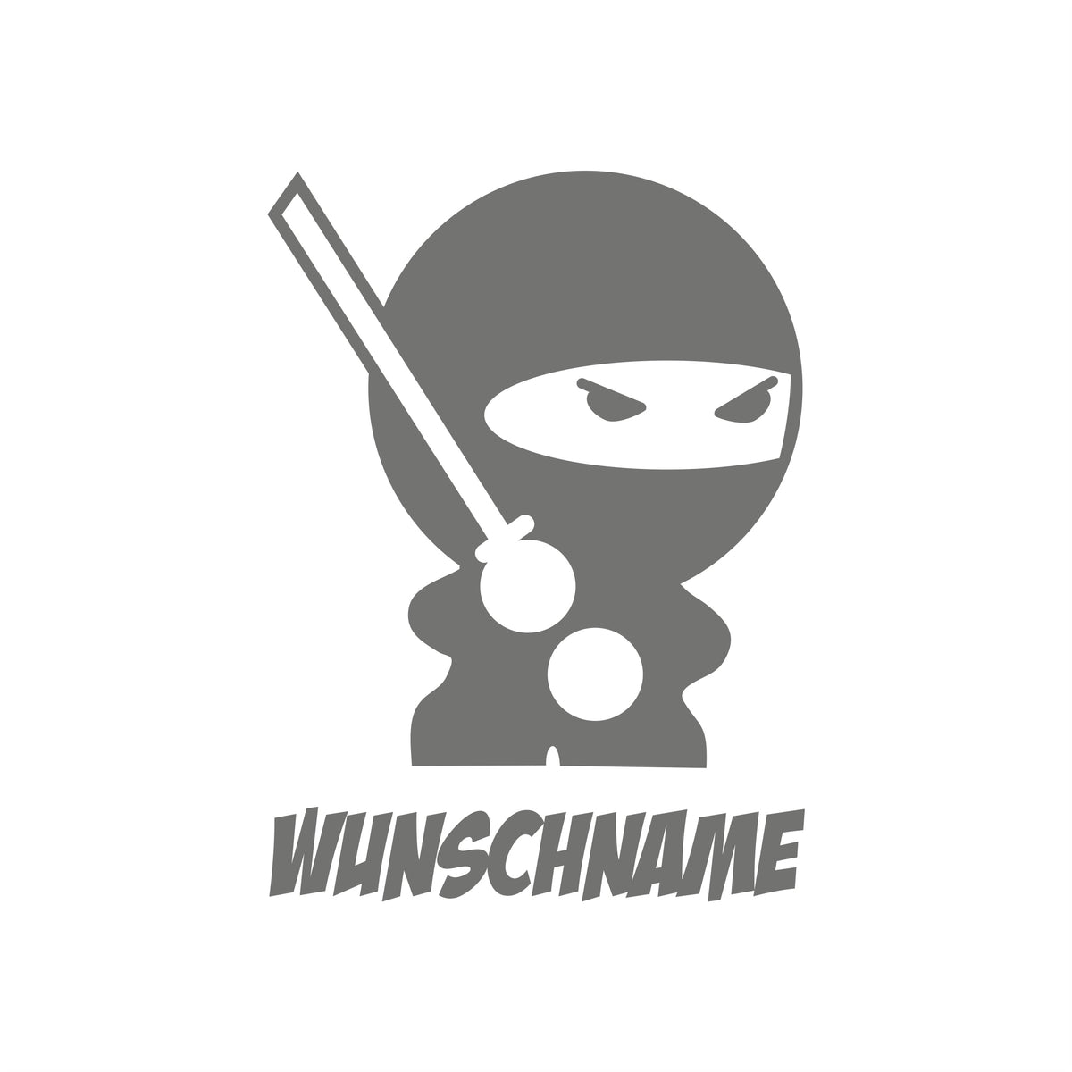 Baby Ninja Wunschname – Baby Sticker