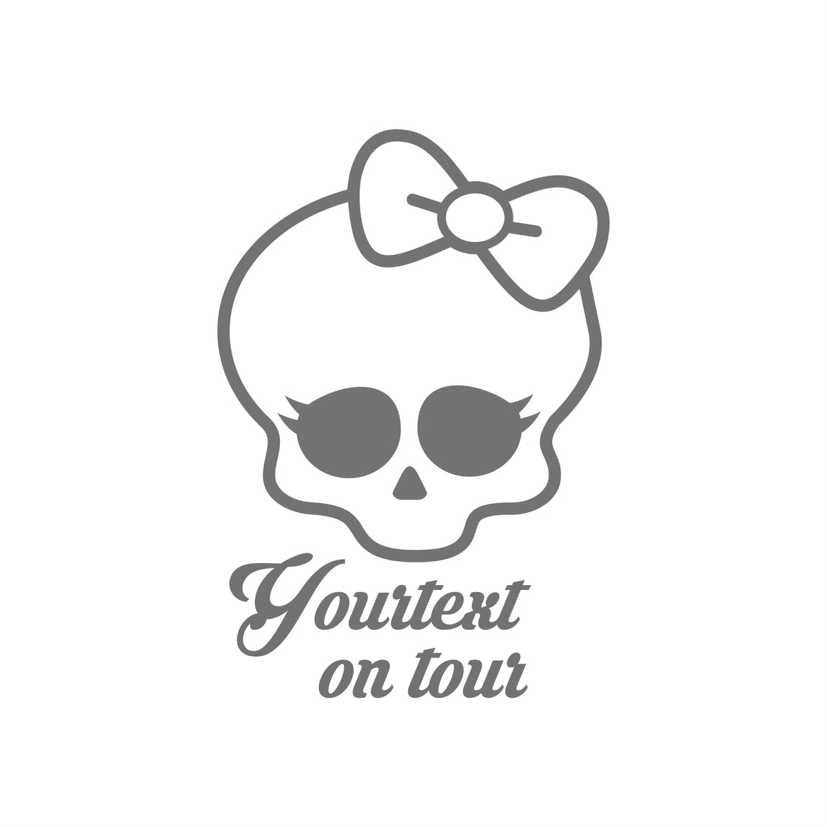 Baby Totenkopf Your Text on Tour – Baby Sticker