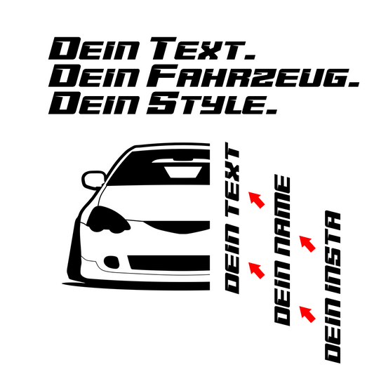 Honda Integra DC5 BJ 2001 – personalisierbares Shirt & Hoodie