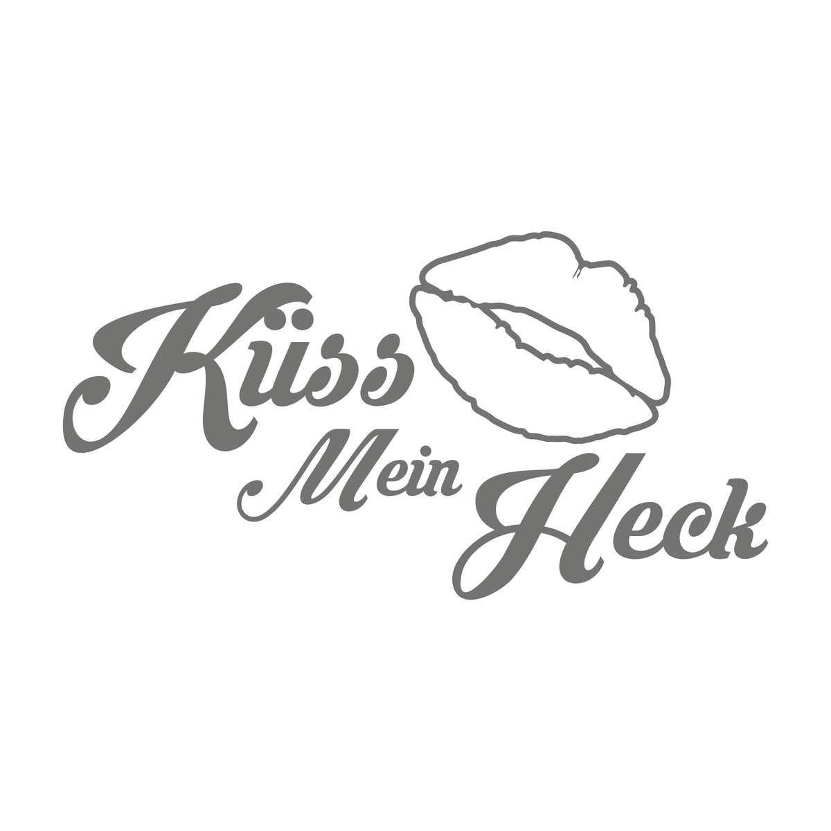Küss Mein Heck 17 cm Sticker