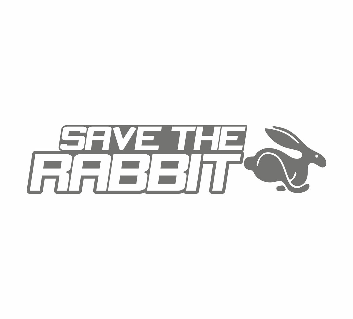 Save the Rabbit – 17 cm Autofolie Sticker