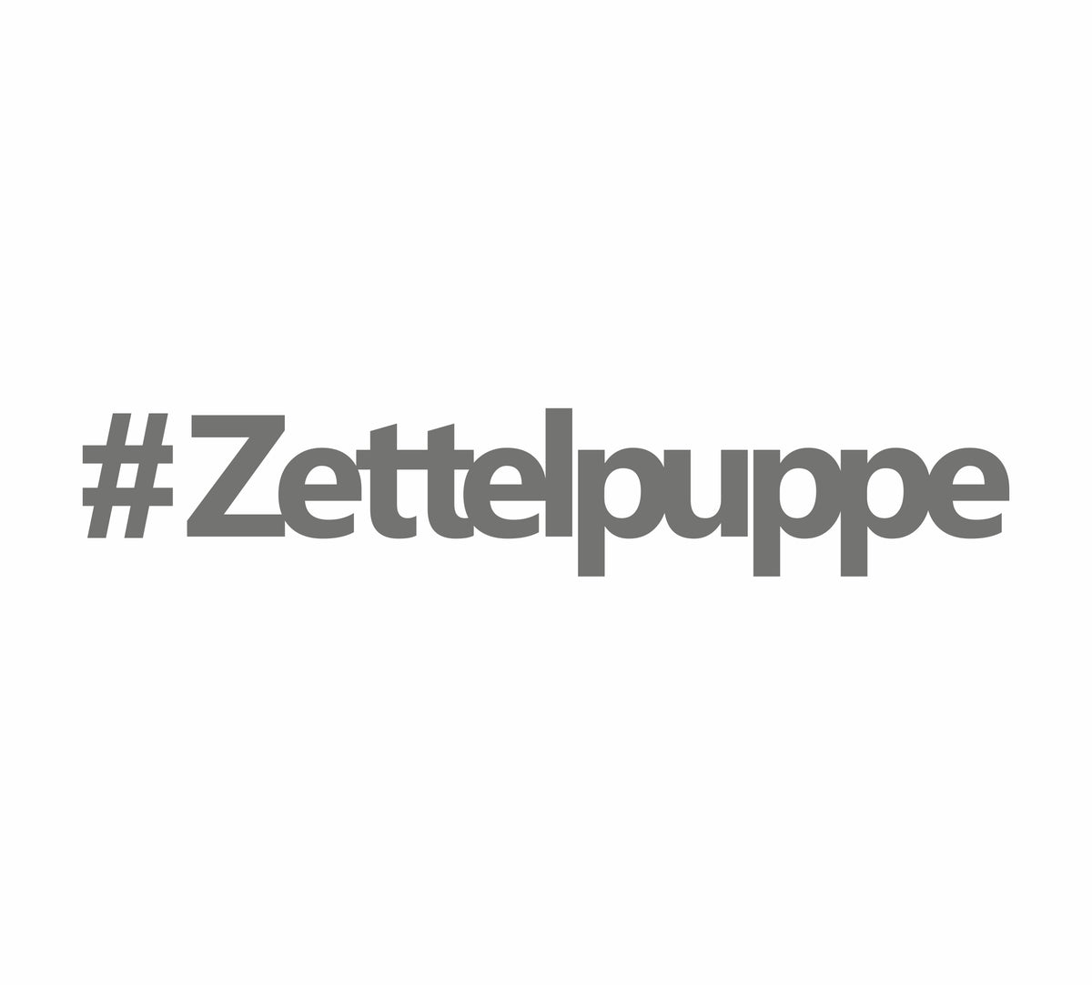 Zettelpuppe 17 cm Sticker