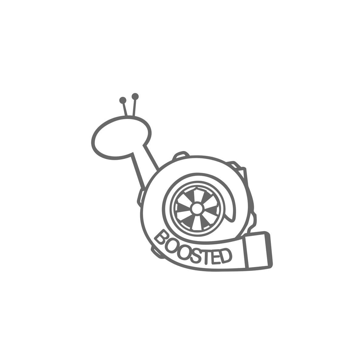 Boosted Schnecke Sticker 10 cm