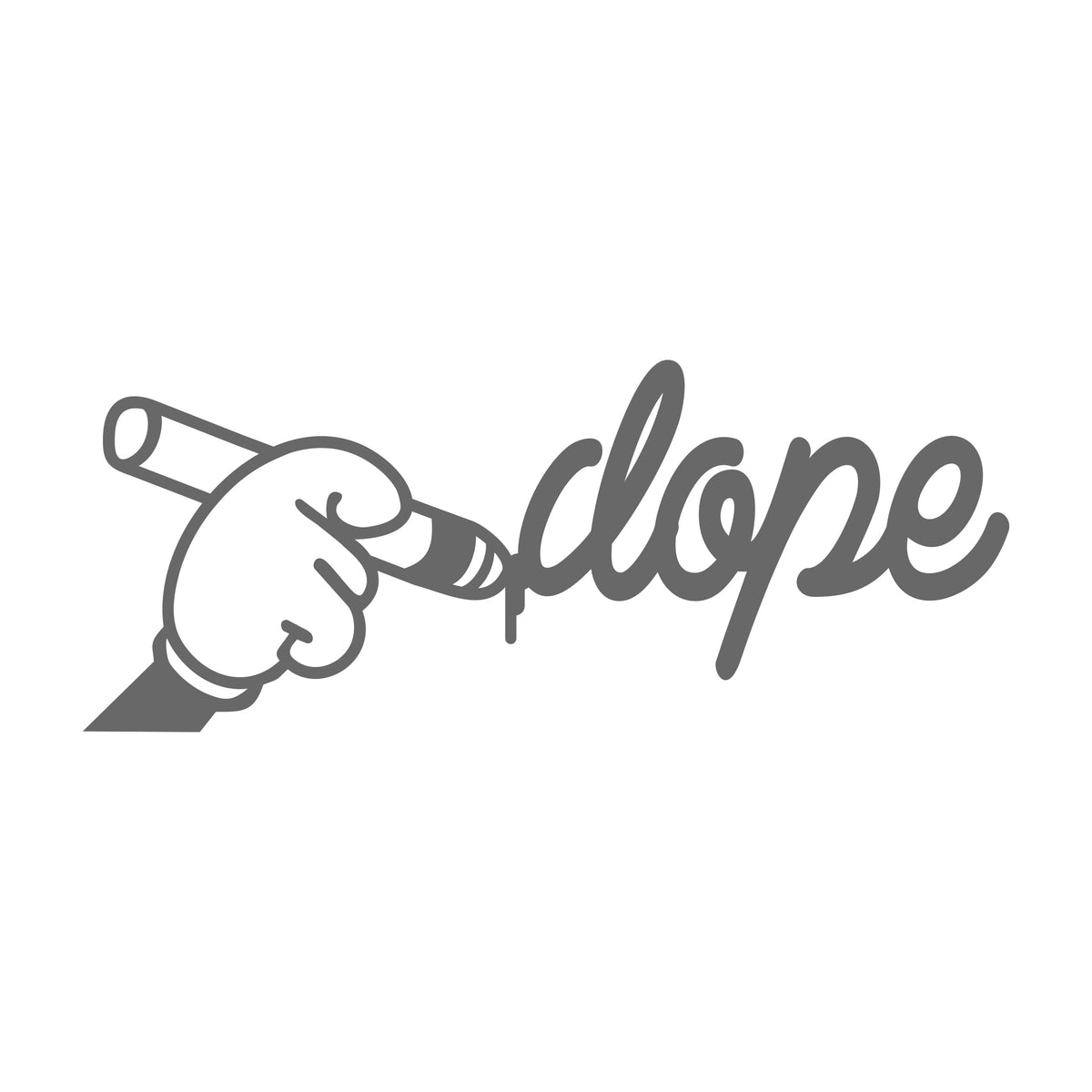 dope handwrite 17 cm Sticker