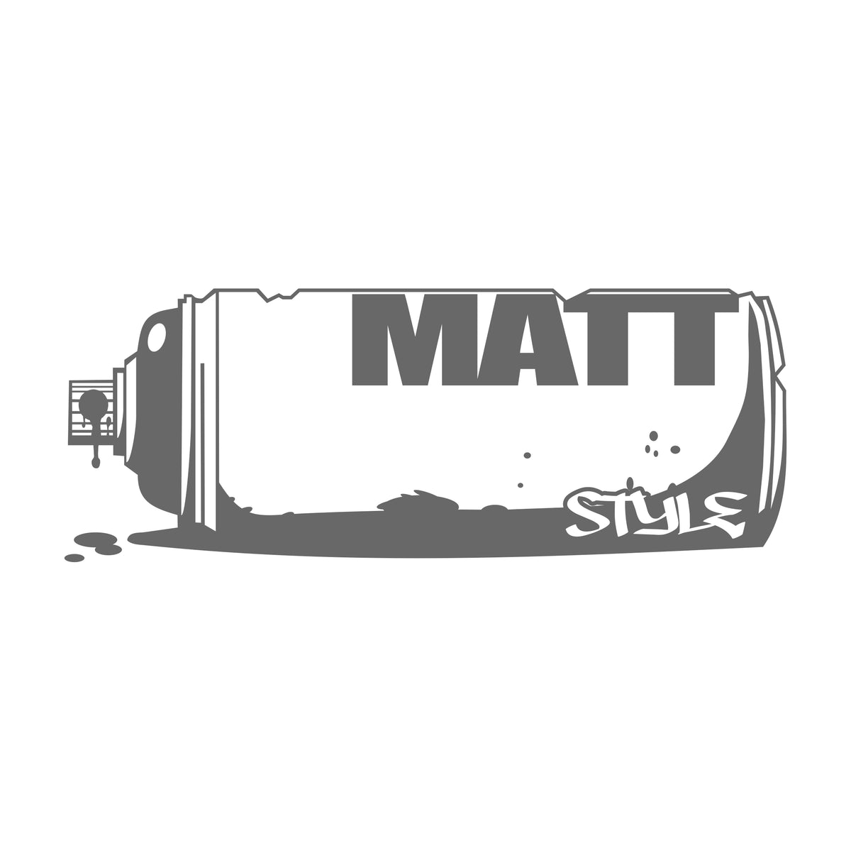 Matt Style Spraydose 17 cm Sticker