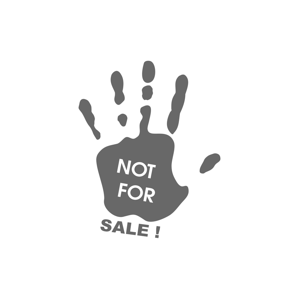 Not for Sale Hand Sticker