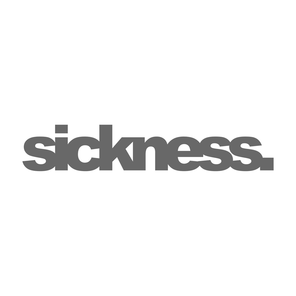 Sickness 17 cm Sticker