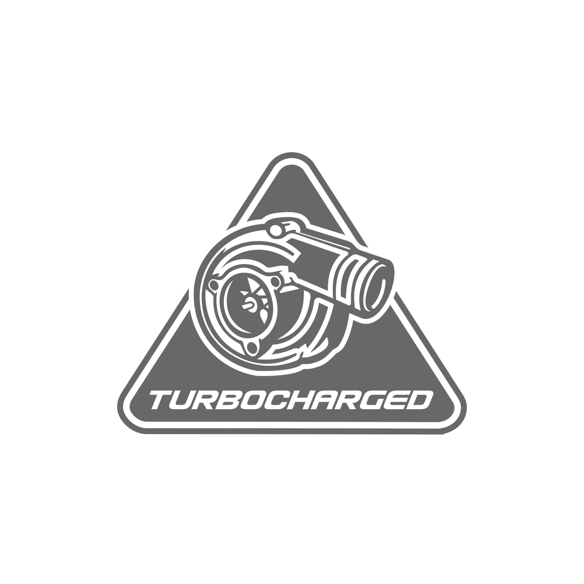 Turbocharged Sticker 10 cm