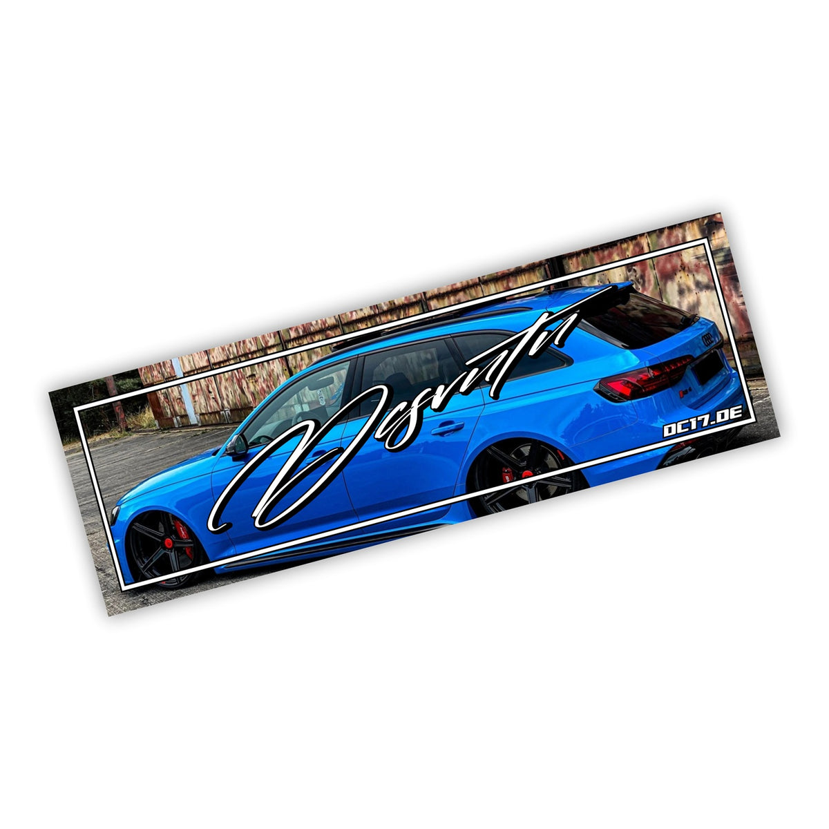 Audi RS4 Blau Slapsticker