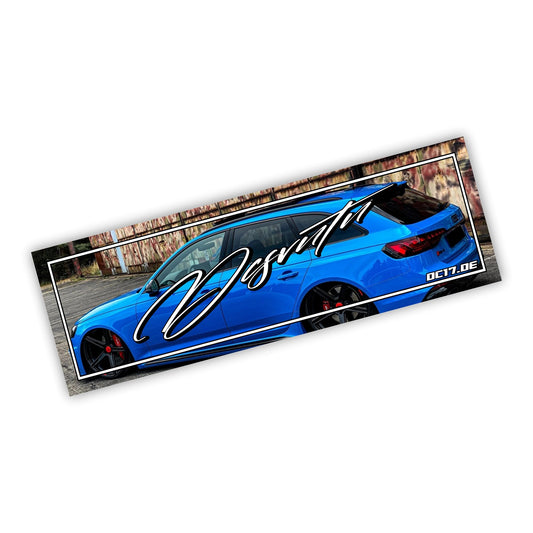 Audi RS4 Blau Slapsticker