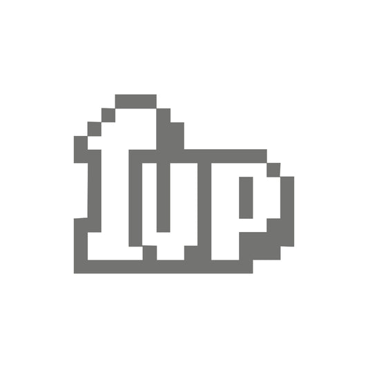 1up 8 bit outline Sticker