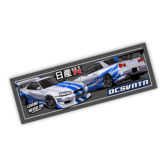 Nissan Skyline GTR34 Paul Walker Slapsticker
