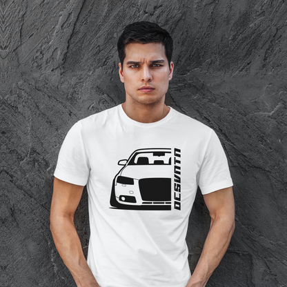 Audi A3 8P T-Shirt mit Print, Car Shirt für Audi Fans Baujahr 2003
