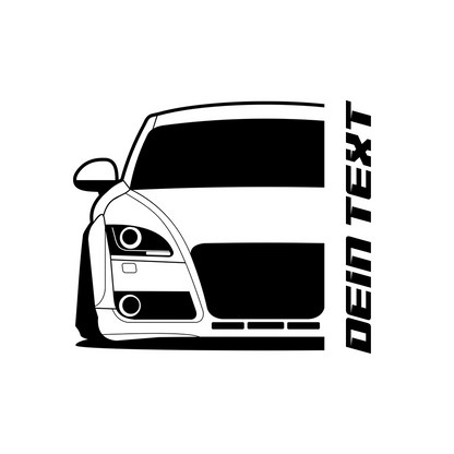 2.	Audi TT 8N T-Shirt mit personalisierbarem Seitenschriftzug für Audi Fans