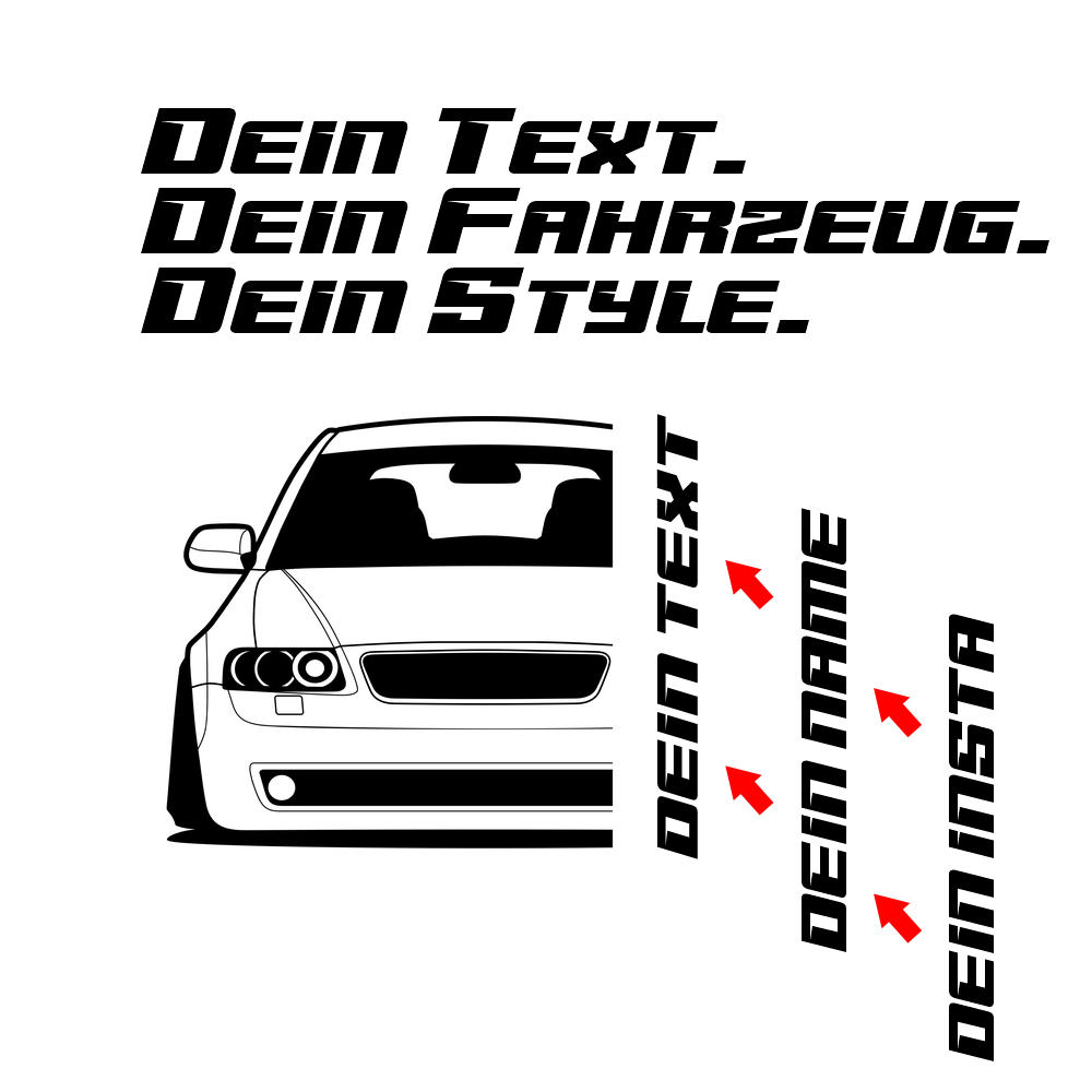 Audi S3 8L Hoodie mit individuellem Seitennamen, Car Apparel Design