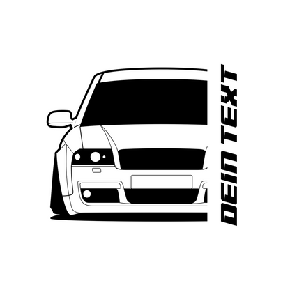2.	Audi RS6 4B C5 T-Shirt mit personalisierbarem Seitenschriftzug für Audi Fans