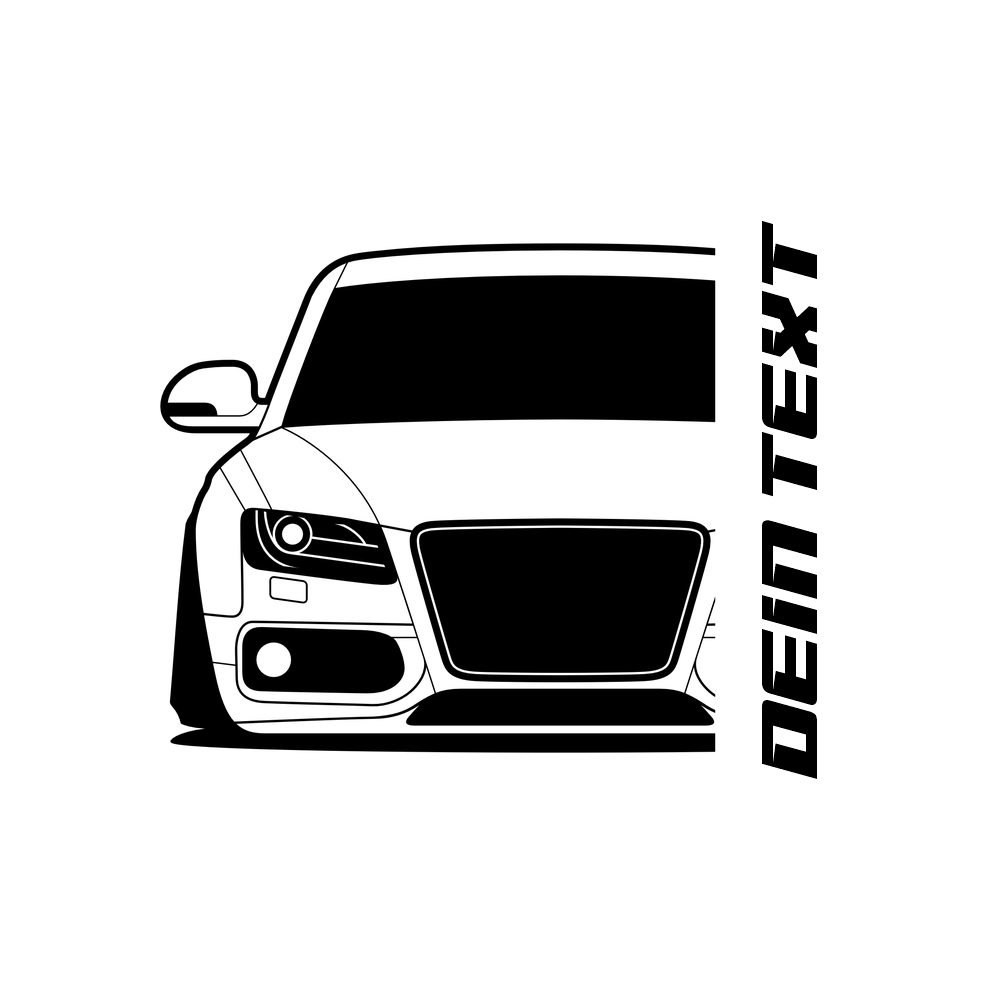 2.	Audi S5 8T T-Shirt mit personalisierbarem Seitenschriftzug für Audi Fans