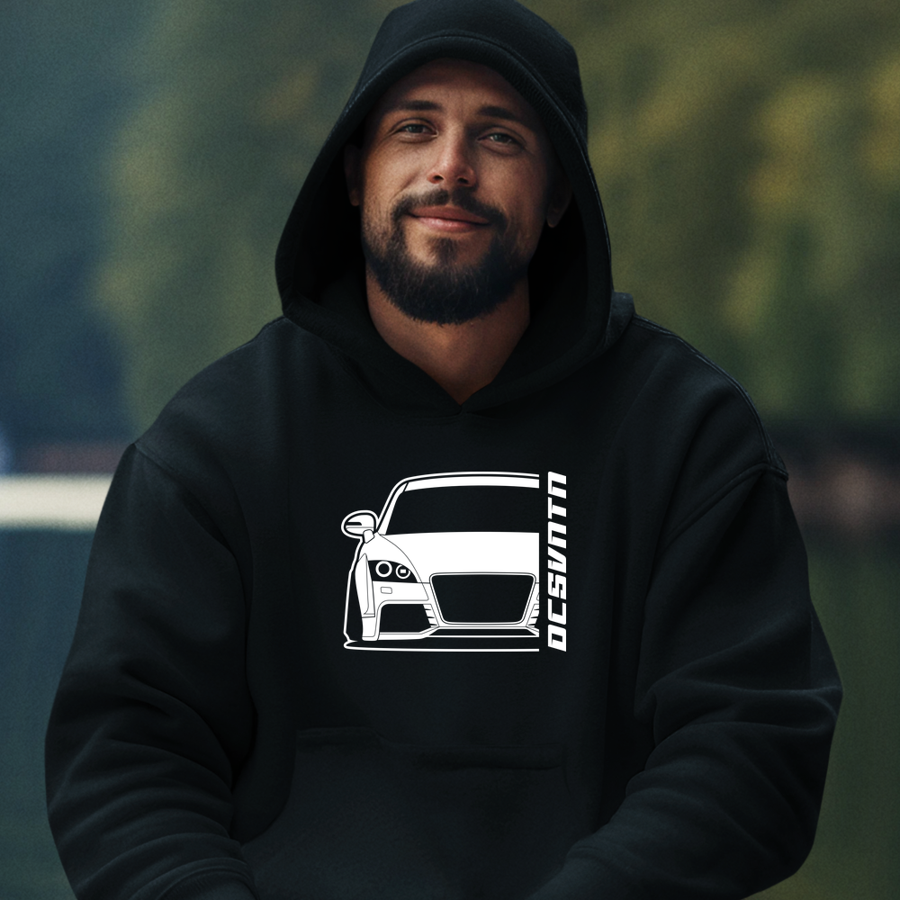 5.	Audi TT RS 8J Coupe Hoodie mit Print, Auto Hoodie für Audi Fans Baujahr 2009