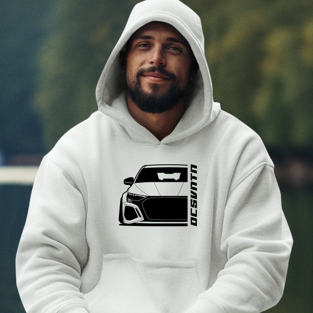 5.	Audi RS3 8Y Hoodie mit Print, Auto Hoodie für Audi Fans Baujahr 2021