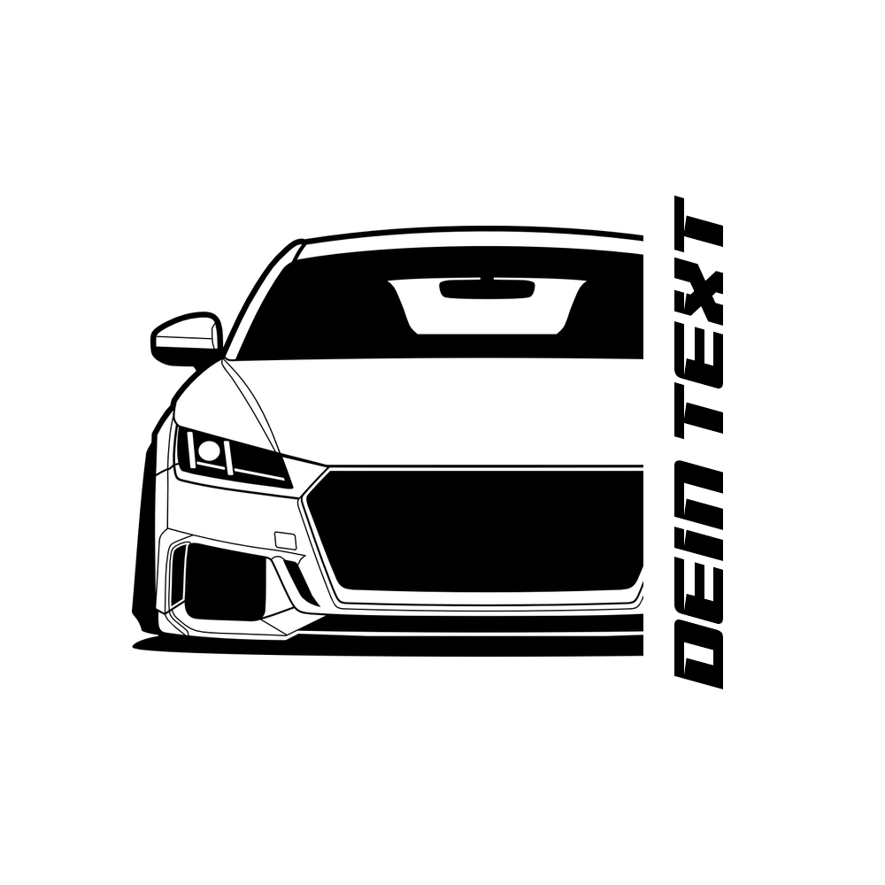2.	Audi TT RS FL T-Shirt mit personalisierbarem Seitenschriftzug für Audi Fans