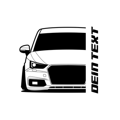 2.	Audi A1 Sportback T-Shirt mit personalisierbarem Seitenschriftzug für Audi Fans
