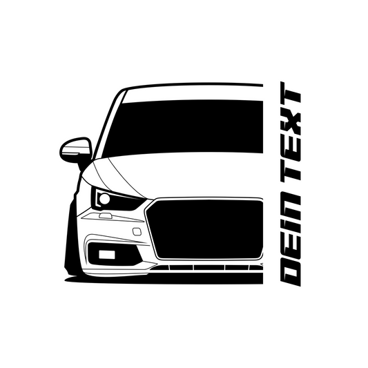 2.	Audi A1 Sportback T-Shirt mit personalisierbarem Seitenschriftzug für Audi Fans