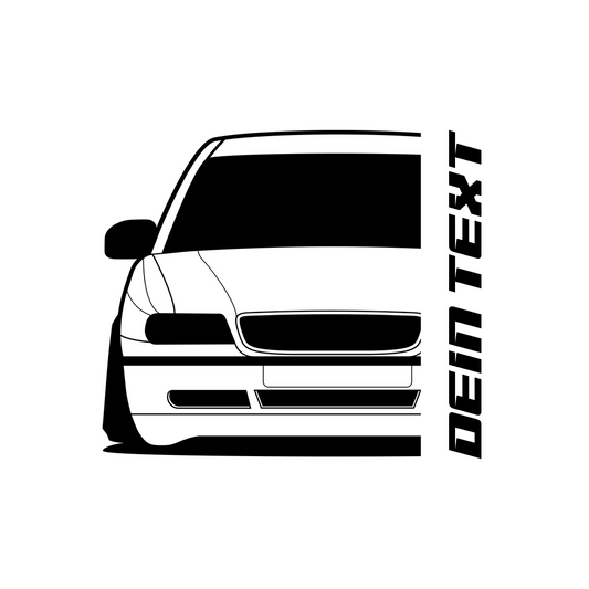 2.	Audi A4 B5 T-Shirt mit personalisierbarem Seitenschriftzug für Audi Fans