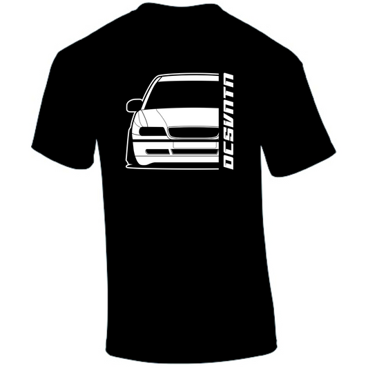 1.	Audi A4 B5 T-Shirt Vorderseite mit Schriftzug, schwarzes Car Shirt Design