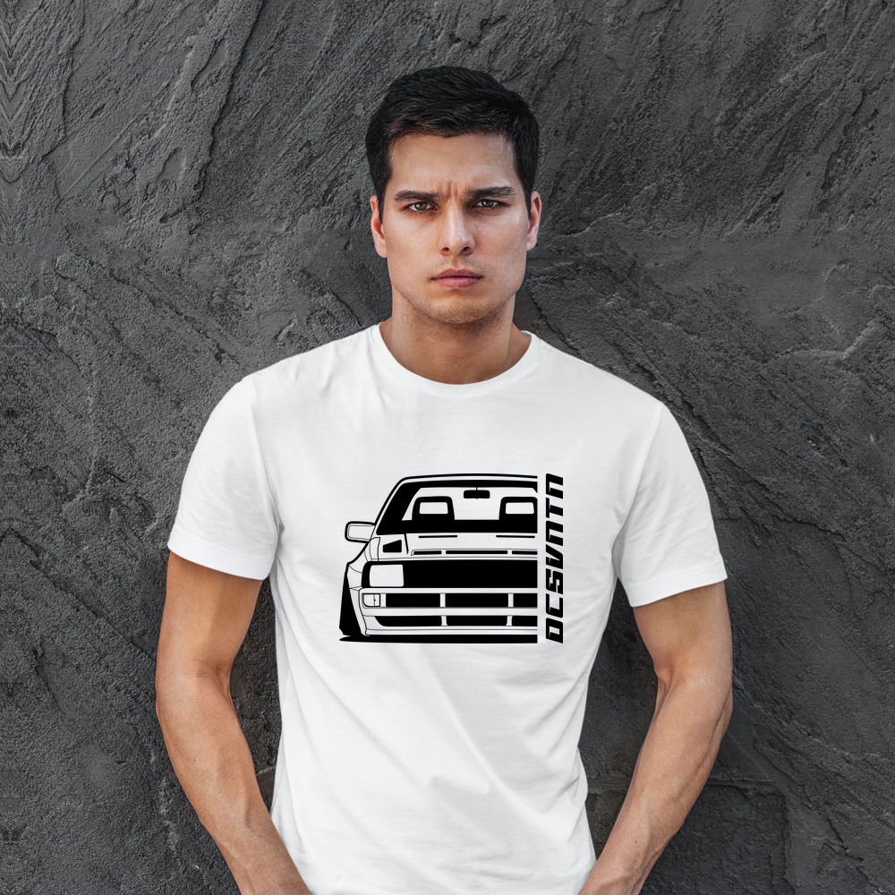 5.	Audi UR Quattro Hoodie mit Print, Auto Hoodie für Audi Fans Baujahr 1980