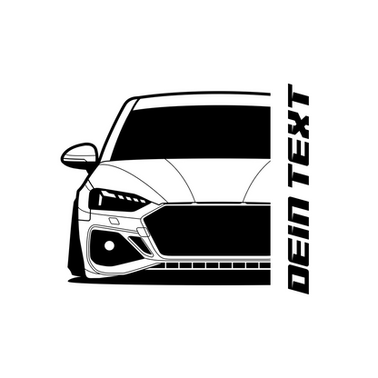 2.	Audi RS5 Sportback T-Shirt mit personalisierbarem Seitenschriftzug für Audi Fans