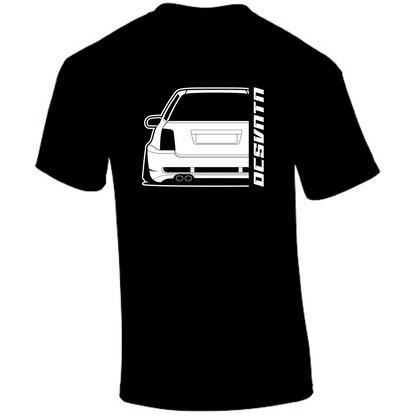 1.	Audi RS4 B5 T-Shirt Rückseite mit Schriftzug, schwarzes Car Shirt Design
