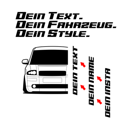 Audi A2 Hoodie mit individuellem Seitennamen, Nebelscheinwerfer-Motiv im Car Apparel Design