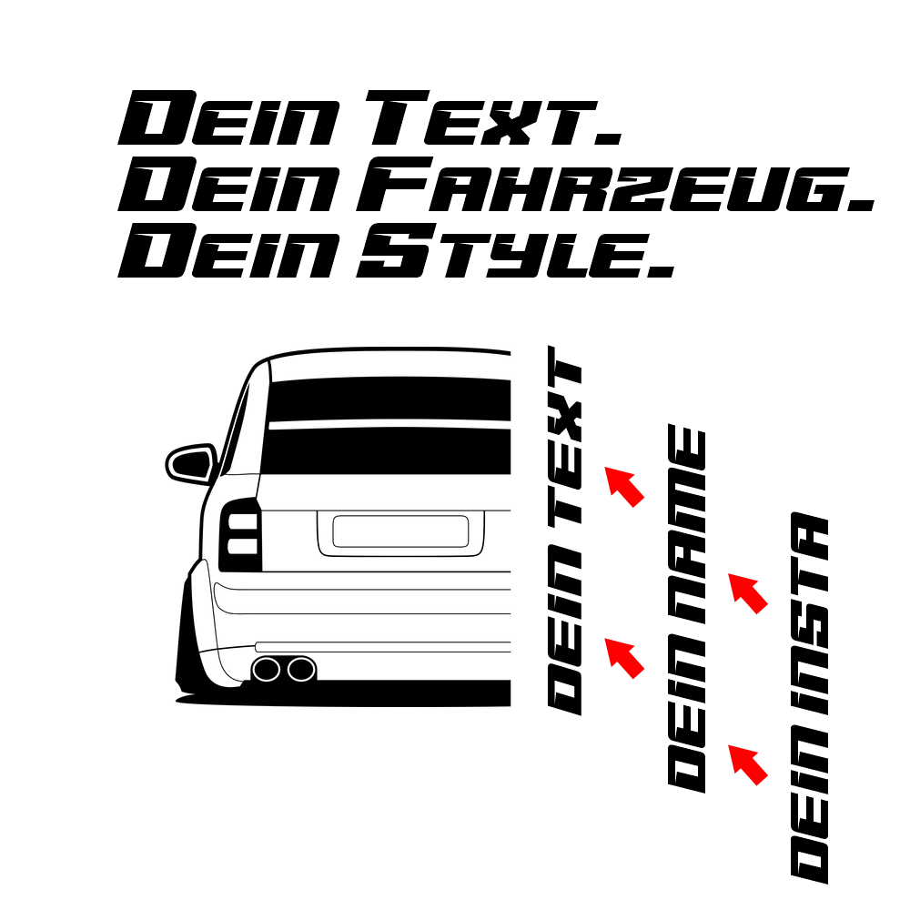 Audi A2 Hoodie Rückseite mit individuellem Seitennamen, Heck-Auspuff-Motiv im Car Apparel Design