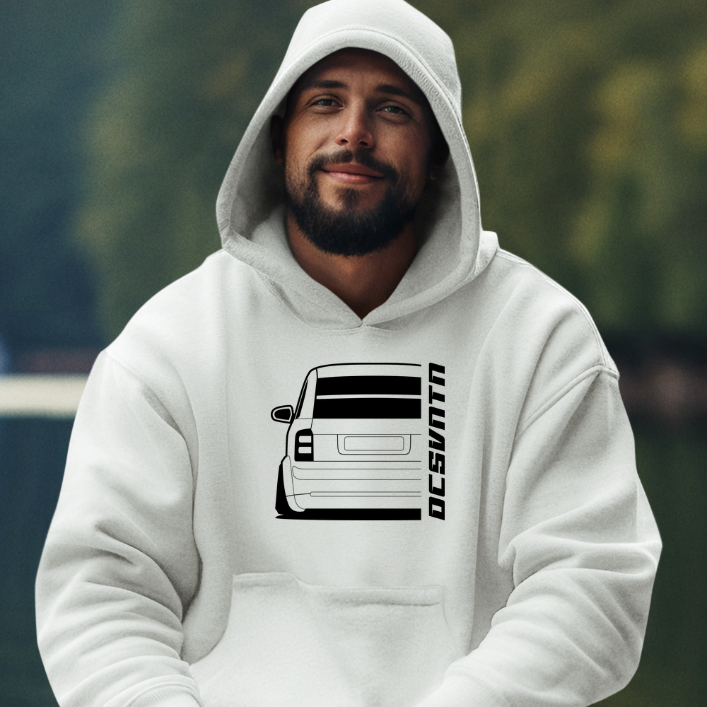 Audi A2 T-Shirt mit Print auf der Rückseite, Car Shirt für Audi Fans Baujahr 2000