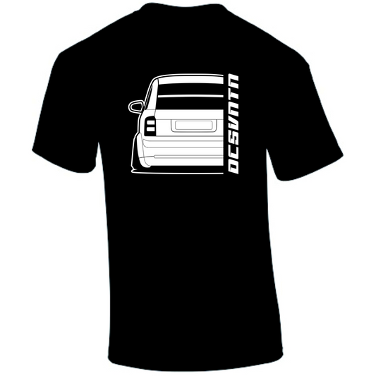 Audi A2 T-Shirt Rückseite mit Schriftzug, schwarzes Car Shirt Design