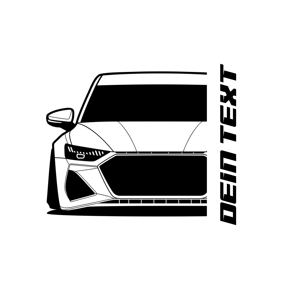2.	Audi RS7 Sportback T-Shirt mit personalisierbarem Seitenschriftzug für Audi Fans