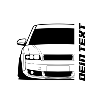 2.	Audi A4 B6 S-Line 8E T-Shirt mit personalisierbarem Seitenschriftzug für Audi Fans