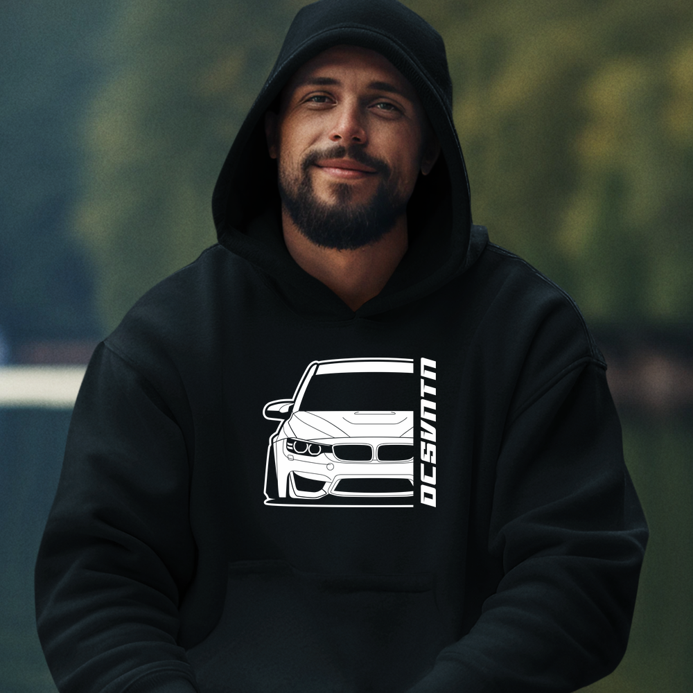 BMW M3 F80 Hoodie mit Print, Auto Hoodie für BMW Fans Baujahr 2014