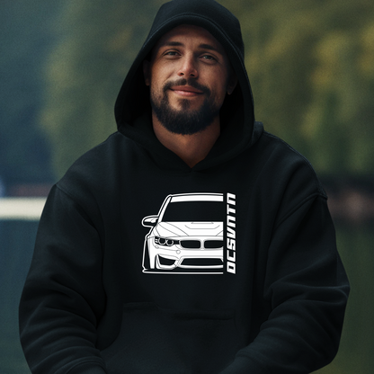 BMW M3 F80 Hoodie mit Print, Auto Hoodie für BMW Fans Baujahr 2014