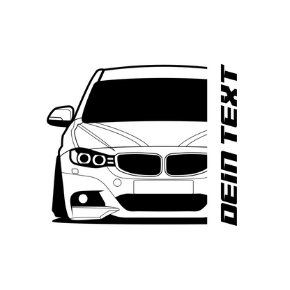 BMW F34 3er GT T-Shirt mit personalisierbarem Seitenschriftzug für BMW Fans