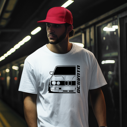 BMW E28 5er T-Shirt mit Print, Car Shirt für BMW Fans Baujahr 1981