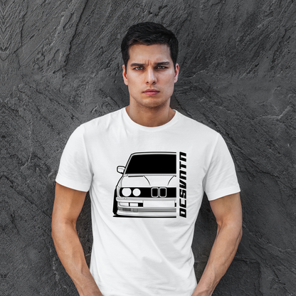 BMW E28 5er T-Shirt mit Print, Car Shirt für BMW Fans Baujahr 1981