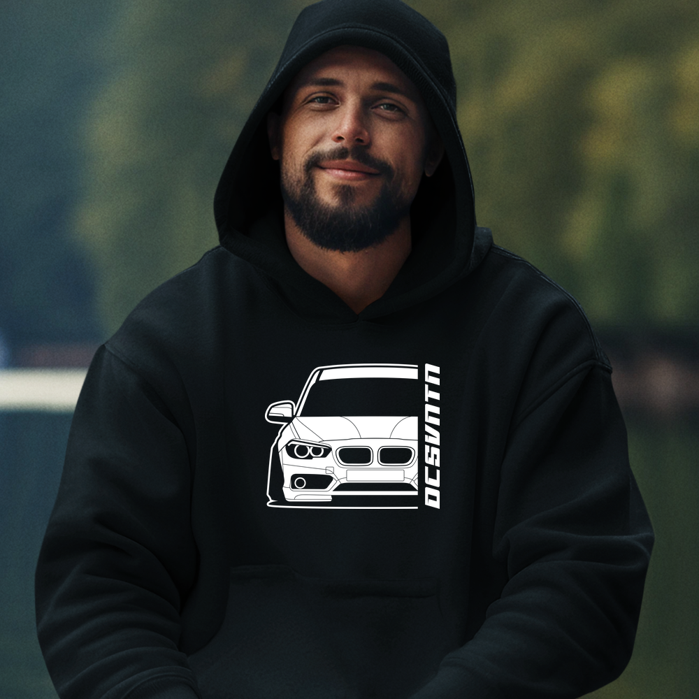 5.	BMW 1er F20 Facelift Hoodie mit Print, Auto Hoodie für BMW Fans Baujahr 2015